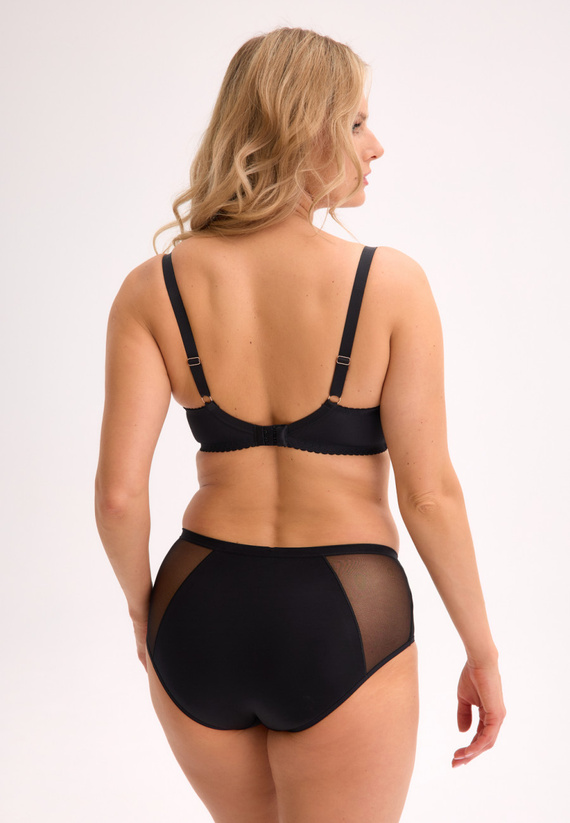 Biustonosz Semi-Soft Beatrix BS 048 Gaia czarny – stabilne podtrzymanie