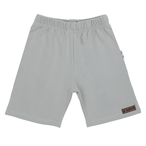 169517 Krótkie spodenki dziecięce Nicol – unisex, bawełna z elastanem, wygodne, polska produkcja - szary