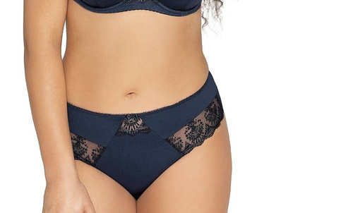 1921 Półusztywniany Biustonosz MAXI Ava - granatowy