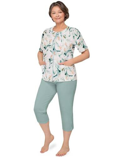 200 Maria I Piżama damska Martel biały turkusowy 24