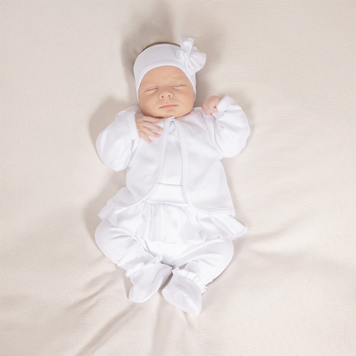 169061 Komplet chrzcielny 5-częściowy Nicol - biały