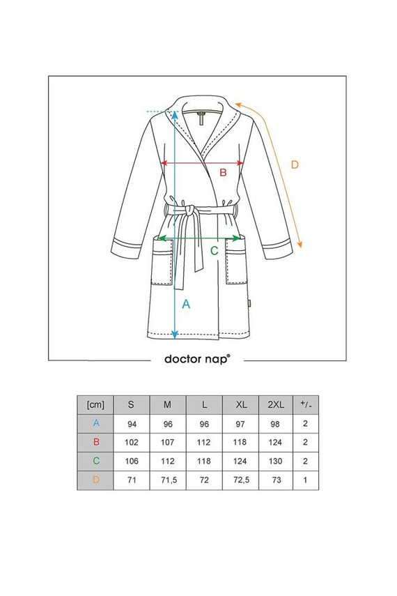 5208 Szlafrok damski Doctor Nap - black