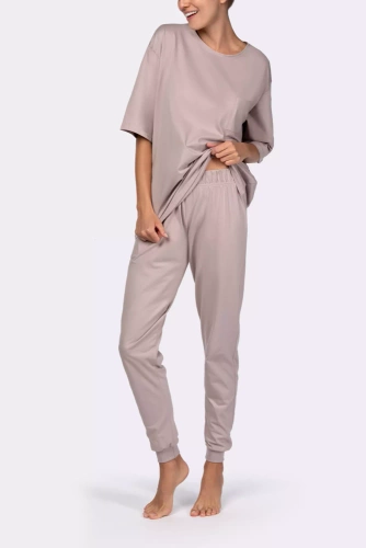 Homie shortsleeve Piżama damska Mona beige