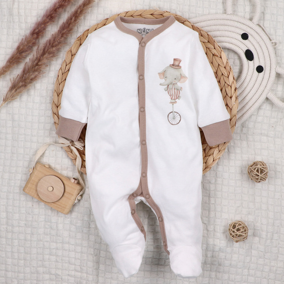 ABN-5586 Circus Pajac niemowlęcy Nini – 100% bawełna organiczna, antyalergiczny, polska produkcja