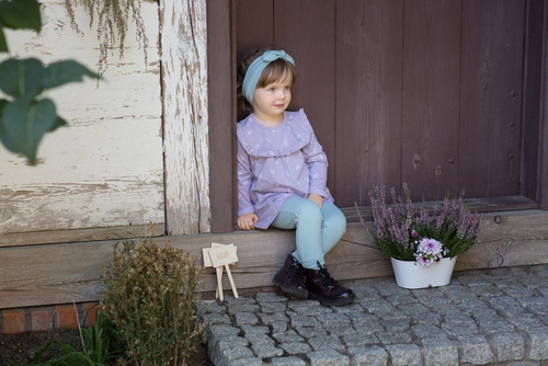  "My Garden" Tunika z marszczeniem PINOKIO - fiolet druk 