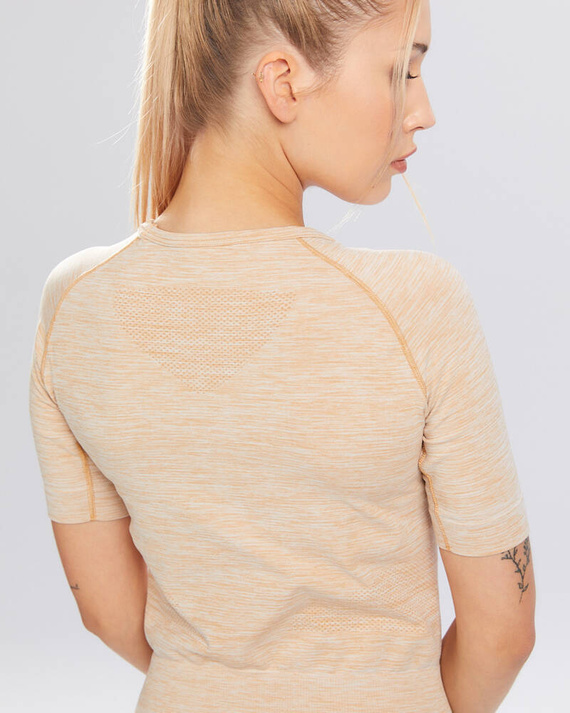 Melange Rashguard bluzka damska krótki rękaw Spaio iced coffee