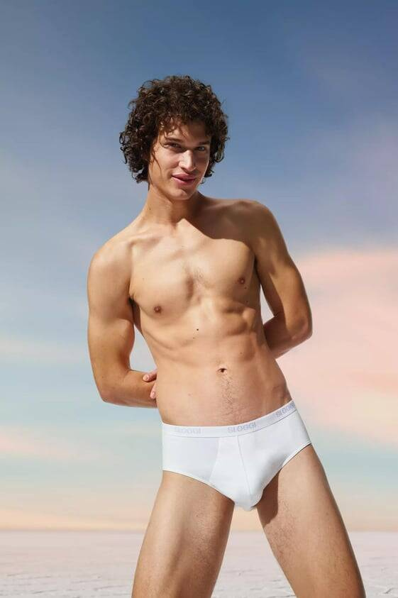 Men Basic Midi 2P Slipy męskie 2-pak Sloggi- white