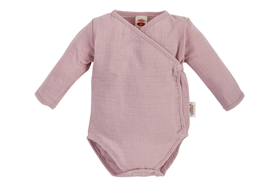03235P "Just Muslin" Body rozpinane muślinowe Makoma pudrowy róż 