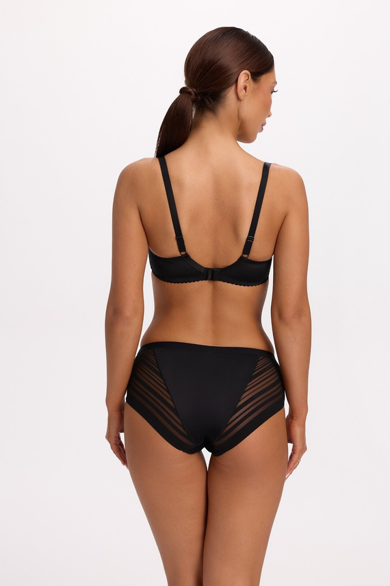 Biustonosz Semi Soft Gaia BS 1395 Alicia czarny SS10 z fiszbinami