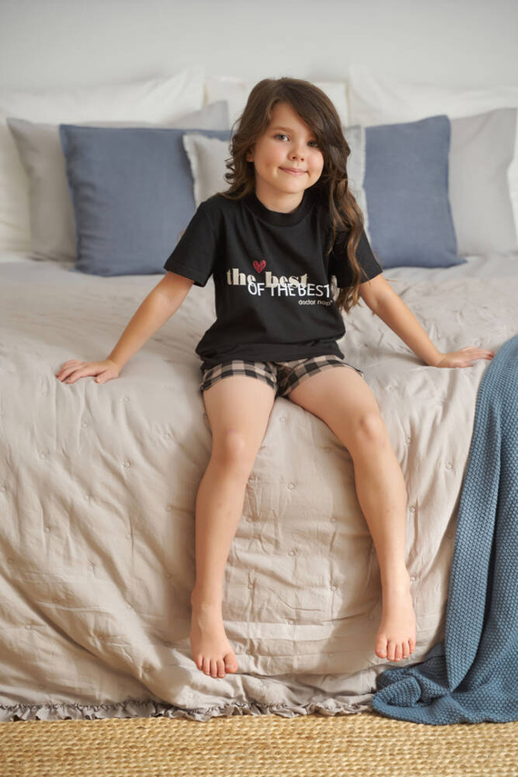 5343 "The best" Piżama dziecięca Unisex Doctor Nap - black