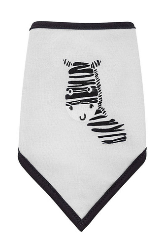 Apaszka chustka niemowlęca "Zebra" Terjan - biały