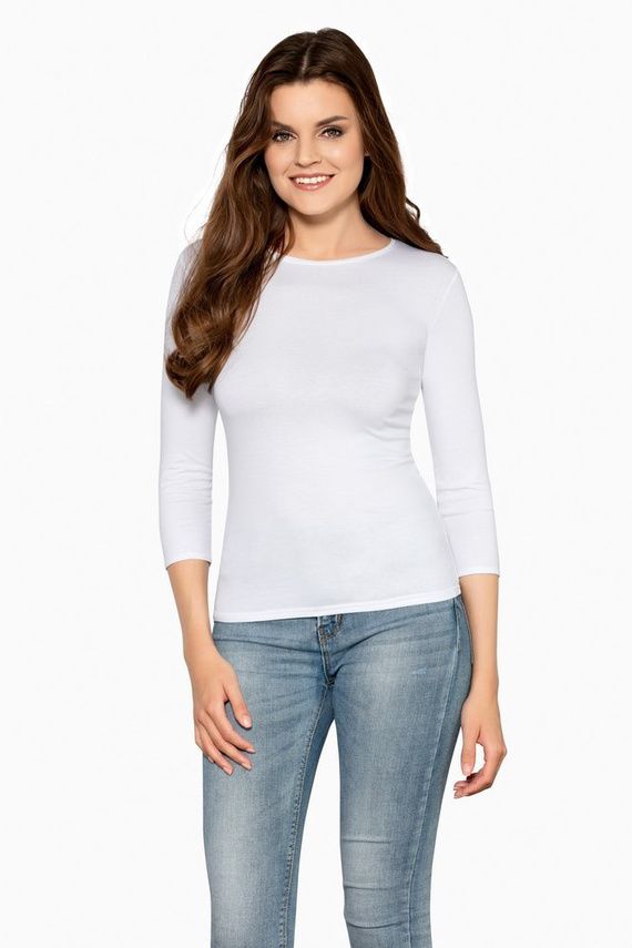 Gwen rękaw 3/4 Bluzka damska Babell - biały