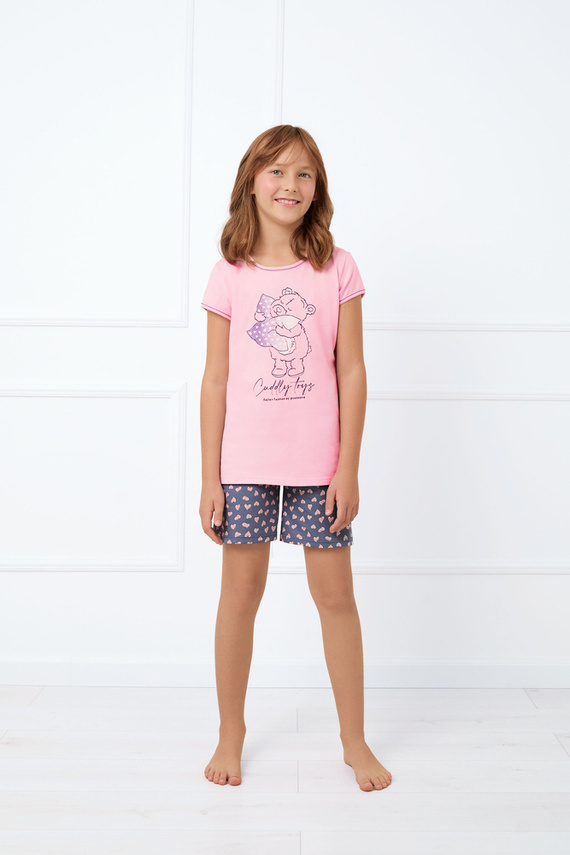 Lotte Piżama dziewczęca Italian Fashion - róż/druk 