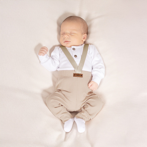 169390 Body polo z długim rękawem Nicol - biały