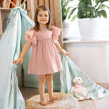 Swan Sukienka z krótkim rękawem Ewa Klucze - róż