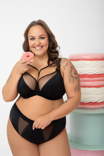 Gorsenia F005 Marisa – figi z wysokim stanem, microfibra