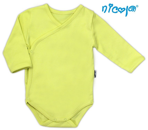 010 08 Body rozpinane z długim rękawem "Basic" Nicol - seledyn
