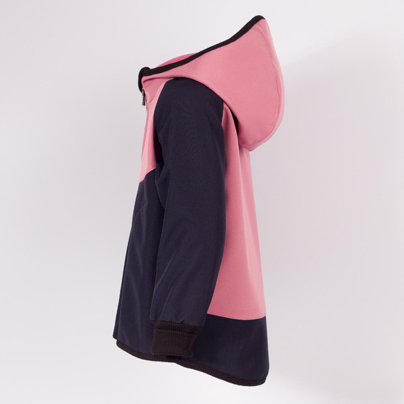 229040 Nicol Kurtka dziecięca softshell polar kaptur odblask- różowa