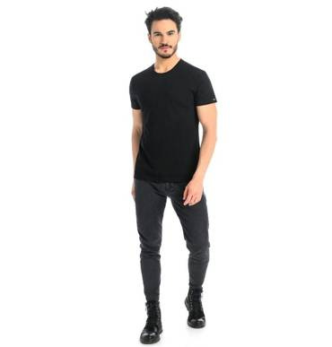 1502 Luca T-Shirt Męski Bawełniany Teyli - czarny