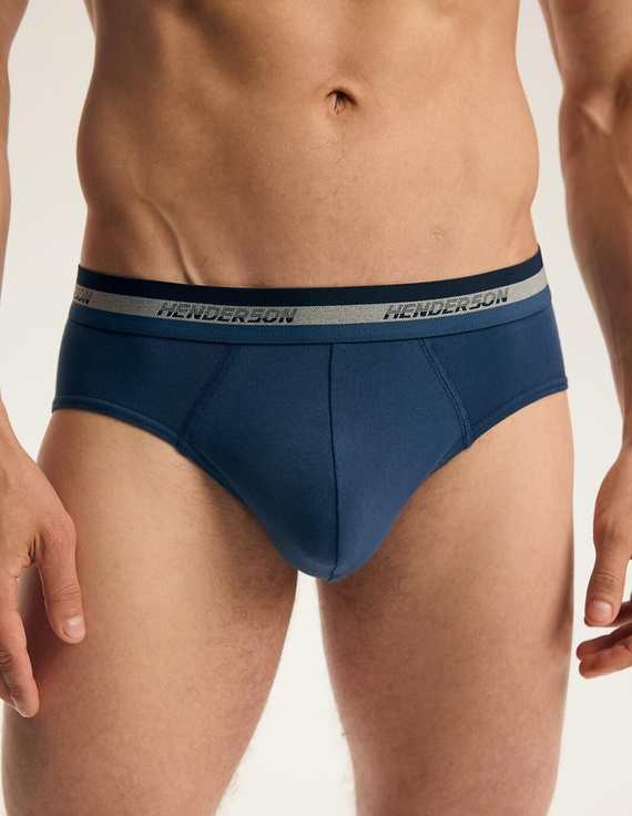 Slipy Męskie Henderson Far 45787 2-Pak Bawełniane Szare i Jeans