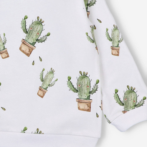 BOB-0001 Dziecięca bluza dresowa kaktusy By o Baby szary