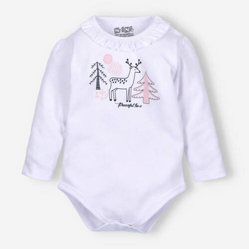 Jelonki Body z bawełny organicznej Nini biały