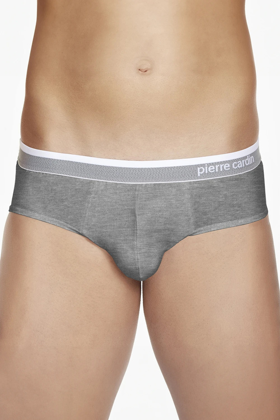 PCU 402 Pierre Cardin szary – męskie slipy bawełniane klasyczne, wygodne na co dzień