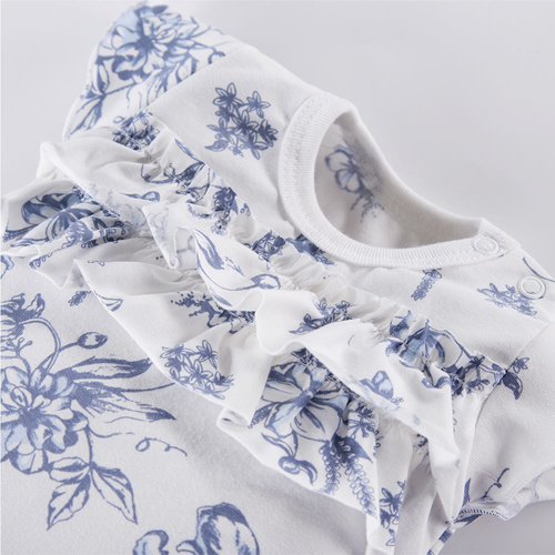 Botanic Rampers dla dziewczynki Eevi - biały druk