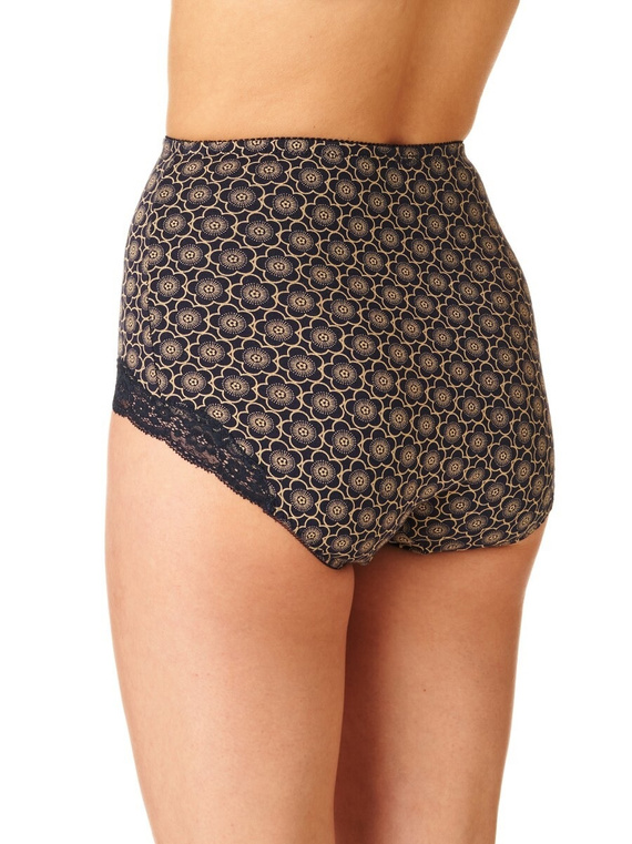 LPM 753 B22 A'2 Figi damskie 2-pak Key czarny beżowy