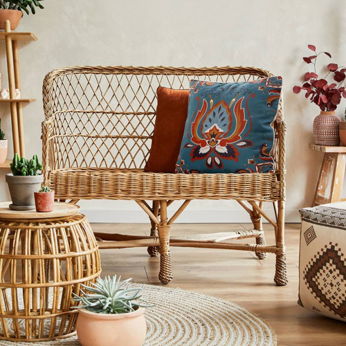 Декоративна наволочка Len 11 з принтом Eurofirany, - бірюзова