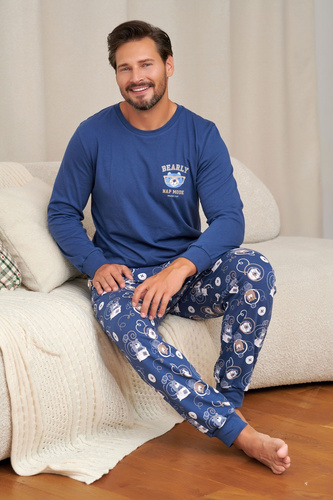 Piżama Męska Doctor Nap 7511 Nap Mode 100% Bawełna Długa Homewear
