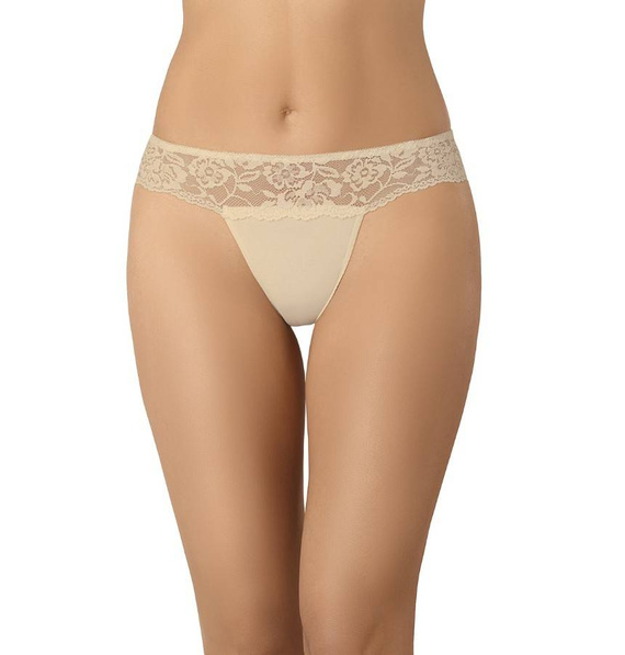 318-3 Comfo 3-pak Stringi z koronką Teyli - czarne/czerwone/beżowe