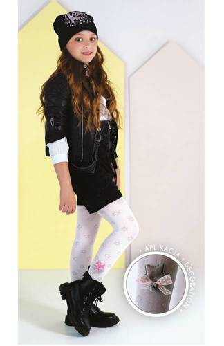 2335 Lilibet Bamboo Rajstopy Dziewczęce Knittex ecru