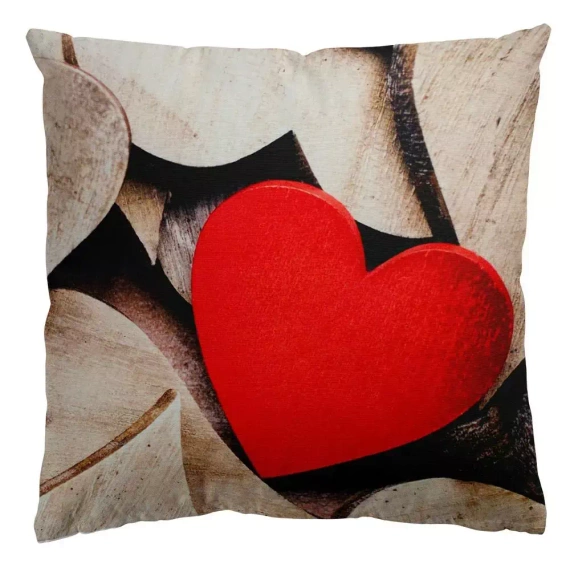 Jess Eco serca Poszewka dekoracyjna Domarex biały