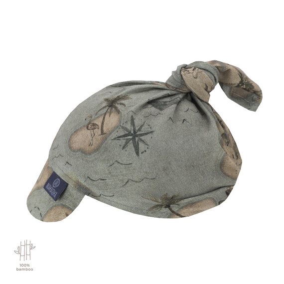 Treasure Islands Chustka z daszkiem na gumce 100% Bamboo - Makaszka