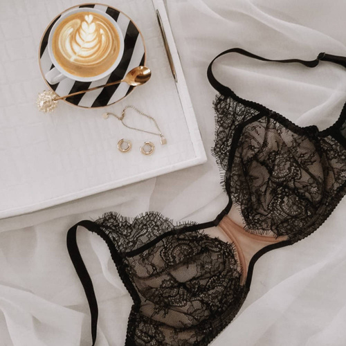 Tosca soft biustonosz miękki Unikat czarno-beżowy