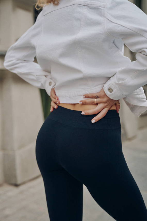 Seamless leggins free Legginsy damskie Gabriella czarny 