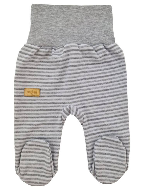 Półśpioch bawełniany "Lines" Terjan - szary paski