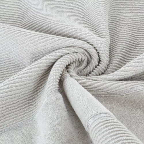 Komplet ręczników Emma Eurofirany srebrny 3 szt 30x50 50x90 70x140 500 g/m²