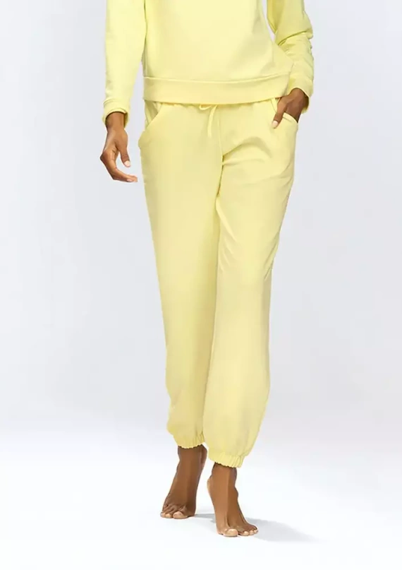 Wenezja spodnie dresowe Dkaren żółty