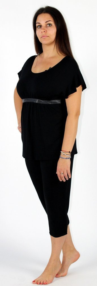 448 Julie Piżama Damska 3/4 - czarny