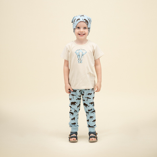 Safari Leginsy dla dziecka Pinokio - afryka niebieski