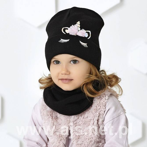 44-463 Czapka dziewczęca AJS mix-kolor