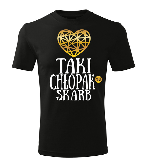 "TAKI CHŁOPAK TO SKARB" koszulka męska Moocha czarny