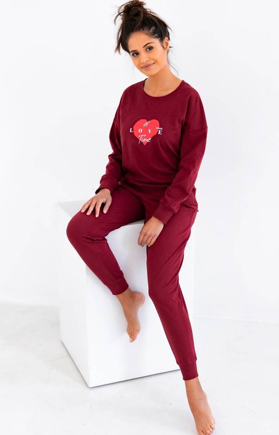 Sensis Mercy Piżama damska -bordowy