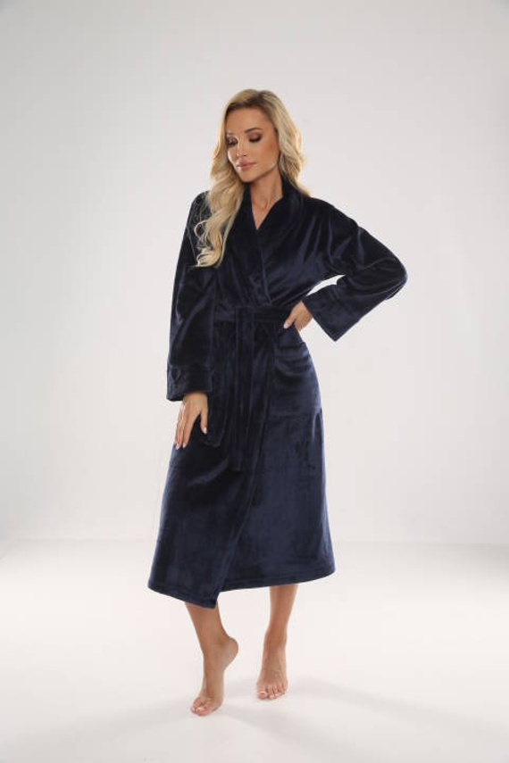 628 Abigail Długi Szlafrok damski Forex - granat