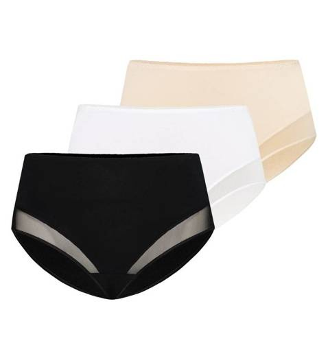 1123-3 Filly 3-Pak Figi z wysokim stanem Teyli -  biały/czarny/beżowy