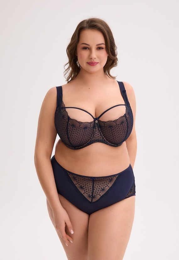 Gaia Veda BSM 1323 Maxi Granat – biustonosz semi soft z koronką