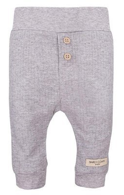 Legginsy bawełniane z guzikami "SIMPLY COMFY" Ewa Klucze - szary melanż