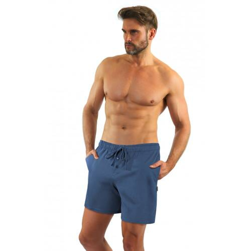 Milo 2 Krótkie spodnie piżamowe Sesto Senso gładkie jeans